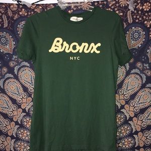 Army green graphic tee